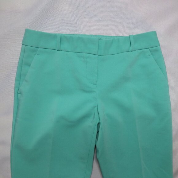 LIMITED womens PANTS green CAREER ankle TROUSER aqua CROPPED SIZE 2 - Picture 3 of 11